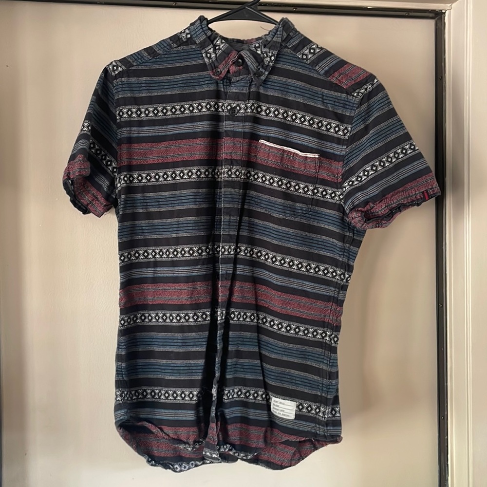 ADAM LEVINE M COLLAR BUTTON DOWN SHORT SLEEVE